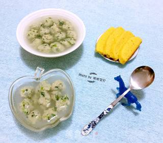 翠茼鱼圆的做法步骤：15