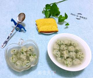 翠茼鱼圆的做法步骤：17