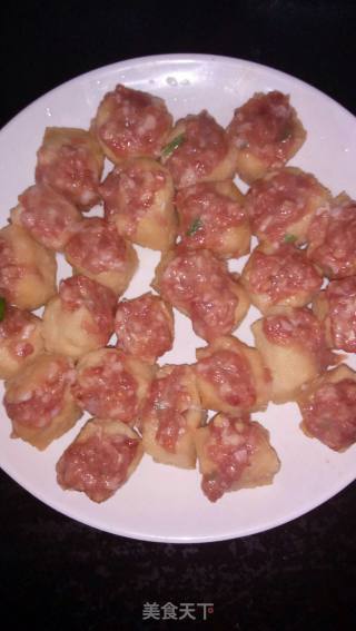 豆腐泡塞肉的做法步骤：4