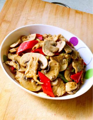 口蘑炒肉片的做法步骤：8