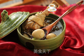 【湖北】茶树菇鹌鹑蛋土鸡汤的做法步骤：10