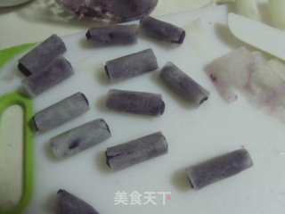 紫薯萝卜卷的做法步骤：9