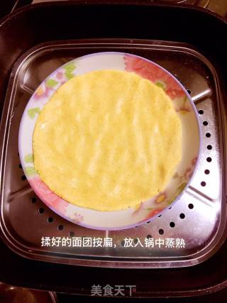 椰蓉南瓜紫薯卷的做法步骤：4