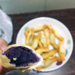 炸着吃的紫薯糖果的做法步骤：7