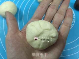 花生酱挤挤卡通汤种面包的做法步骤：17