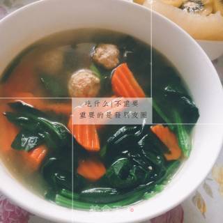 菠菜鸡丸汤的做法步骤：4