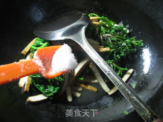 香干炒荠菜的做法步骤：6