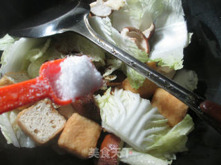 油豆腐香菇白菜的做法步骤：8