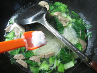 牛肉丸青菜线面的做法步骤：7