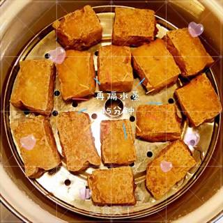 油豆腐蒸肉的做法步骤：6