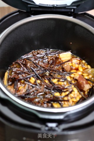 蕨菜黄豆炖肉的做法步骤：13