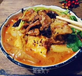 【东北】辣白菜五花肉炖菜的做法步骤：12