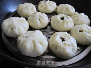 【四川】腊肉芽菜包子的做法步骤：14