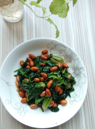 【四川】菠菜拌花生的做法步骤：9