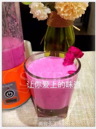 火龙果奶昔的做法步骤：3