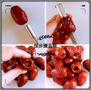 红枣夹糯米的做法步骤：2