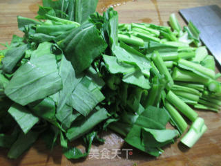 【宁波】油豆腐山药油菜蕻的做法步骤：2