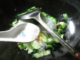 【宁波】青菜肉末炒粉丝的做法步骤：7