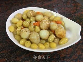 鹌鹑蛋滒烧白果的做法步骤：13