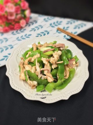 【广东】鱿鱼干炒圆椒的做法步骤：9