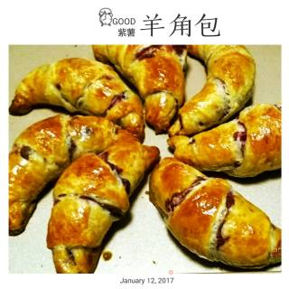 飞饼版～紫薯牛角包的做法步骤：8