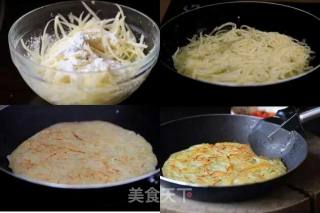 金黄土豆丝饼的做法步骤：1