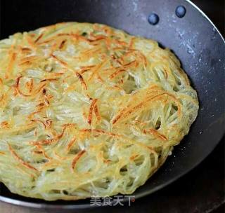 金黄土豆丝饼的做法步骤：2