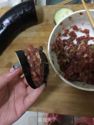 【东北】健康无油炸茄盒的做法步骤：3