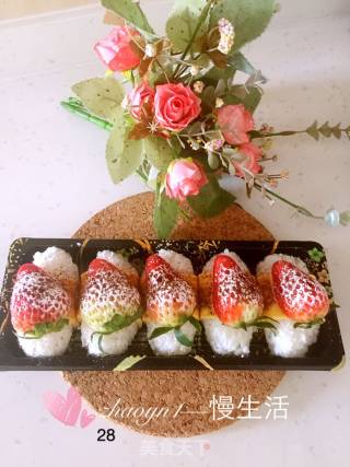 水果寿司—草莓芝士寿司的做法步骤：3