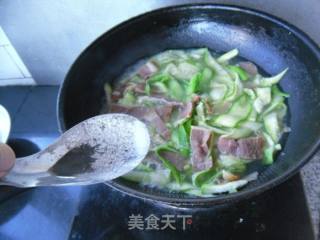 【东北】咸火腿丝瓜片的做法步骤：10