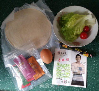 【台湾】火腿鸡蛋手抓饼的做法步骤：1