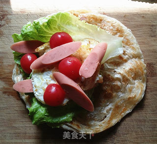 【台湾】火腿鸡蛋手抓饼的做法步骤：10