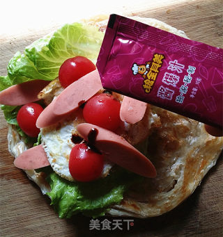 【台湾】火腿鸡蛋手抓饼的做法步骤：11