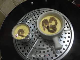 鲜虾蒸水蛋的做法步骤：11