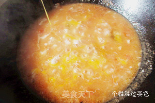 番茄鸡蛋面疙瘩汤的做法步骤：10