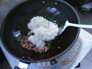 【东北】小葱炒饭的做法步骤：5