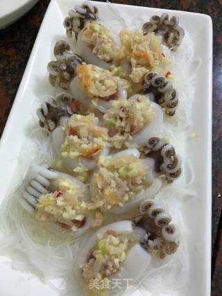 蒜蓉粉丝蒸墨鱼仔的做法步骤：10