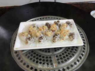 蒜蓉粉丝蒸墨鱼仔的做法步骤：11
