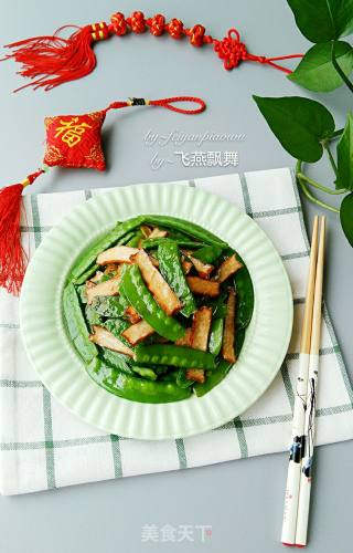 【湖北】黄陂熏干炒荷兰豆的做法步骤：11