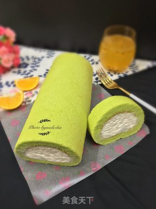 【广东】菠菜奶油蛋糕卷的做法步骤：15