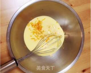 豆沙花香橙蛋糕（6寸）的做法步骤：4