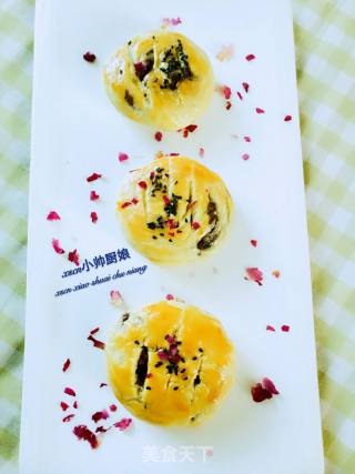 【东北】鲜花豆沙老婆饼~豆沙玫瑰老婆饼的做法步骤：14