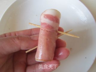 【湖北】杏鲍菇培根卷的做法步骤：6
