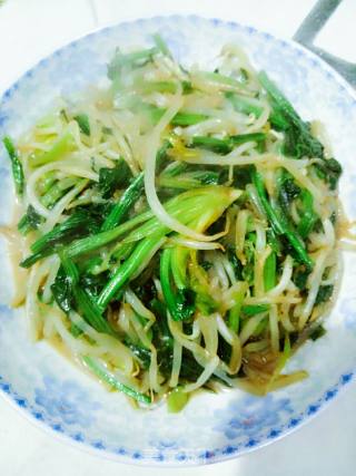 【辽宁】菠菜小炒豆芽菜的做法步骤：5