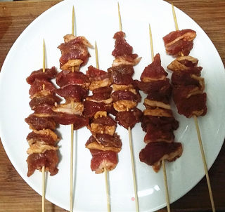 【江苏】奥尔良孜然羊肉串（微波版）的做法步骤：6