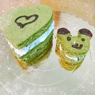 抹茶奶酪奶油夹心蛋糕的做法步骤：10