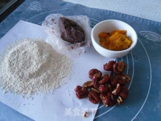 【东北】枣泥豆沙南瓜饼的做法步骤：1