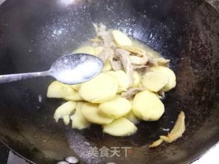 【苏州】茨菇炒肉丝的做法步骤：10
