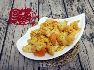 【天津】番茄菜花炒鸡蛋的做法步骤：7