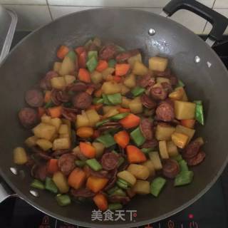 【河南】腊肠焖饭(微波炉版)的做法步骤：10